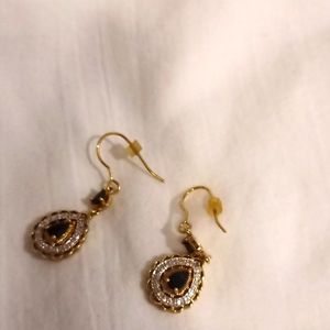 Woman's Gold and Silver Earrings